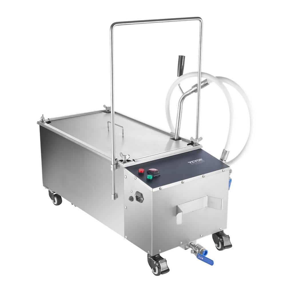 48 qt. Portable Oil Filtering Unit, 55 L Tank, 10 L/min Filtering Speed, Equipped with Casters and Oil Hose