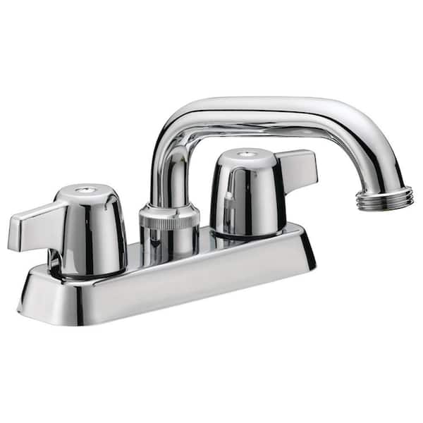 EZ-FLO Basic-N-Brass Collection 4 in. Centerset 2-Handle Laundry Faucet in Chrome