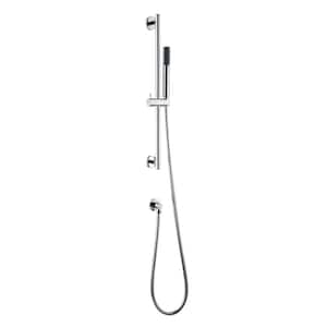 Kree Sweep 1-Spray Rectangle High Pressure Multifunction Wall Bar Shower Kit with Hand Shower in Polished Chrome