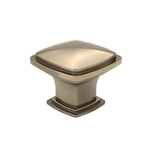 Charlemagne Collection 1-11/16 in. (43 mm) Classic Antique English Square Cabinet Knob