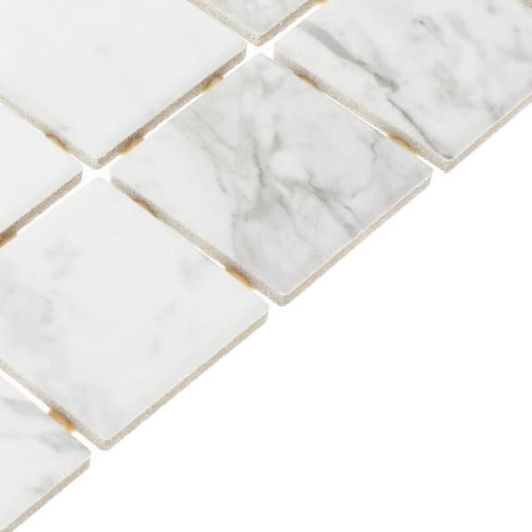 Marazzi EpicClean Milton Arabescato Marble 12 in. x 12 in. Glazed 