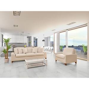 Carrara 12 in. x 24 in. Polished Porcelain Floor and Wall Tile (2 sq. ft. )