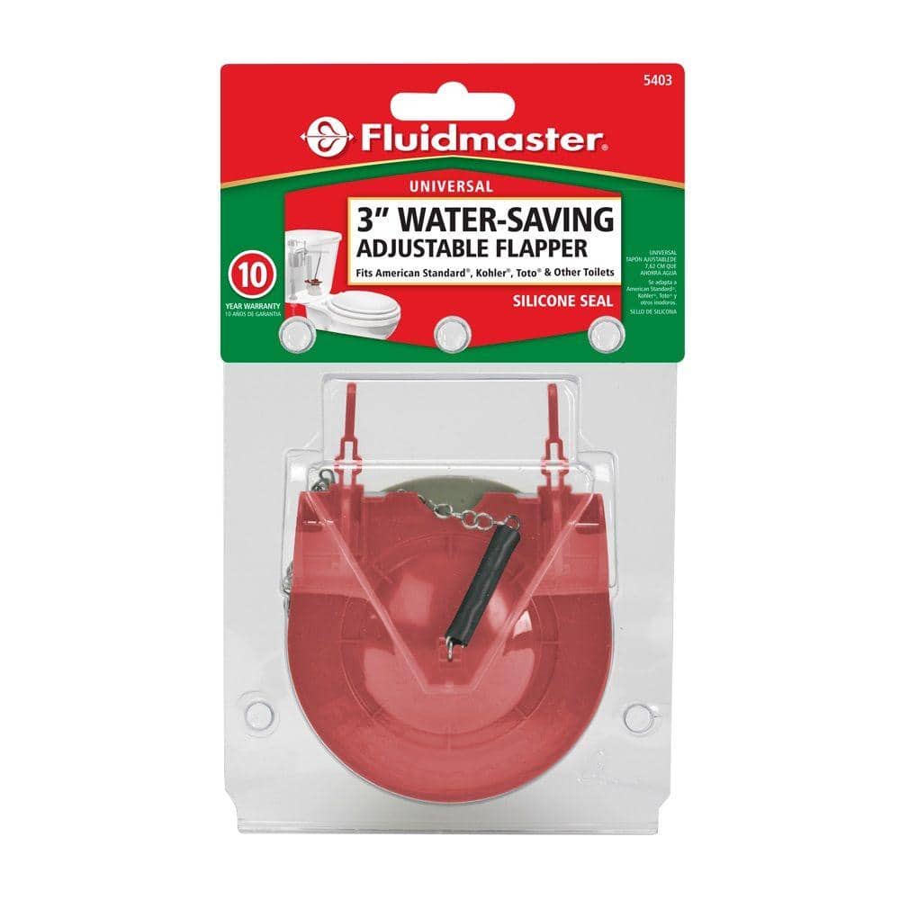 Red 3-Inch Universal Chemical Resistant Toilet Flapper