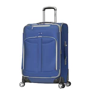 Tuscany 25 in. Blue Expandable 8-Wheel Mid-Size Suitcase with Spinner Wheels