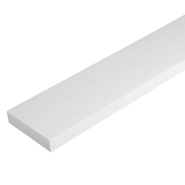 Veranda 1 in. x 3-1/2 in. x 10 ft. White HP Reversible Cellular