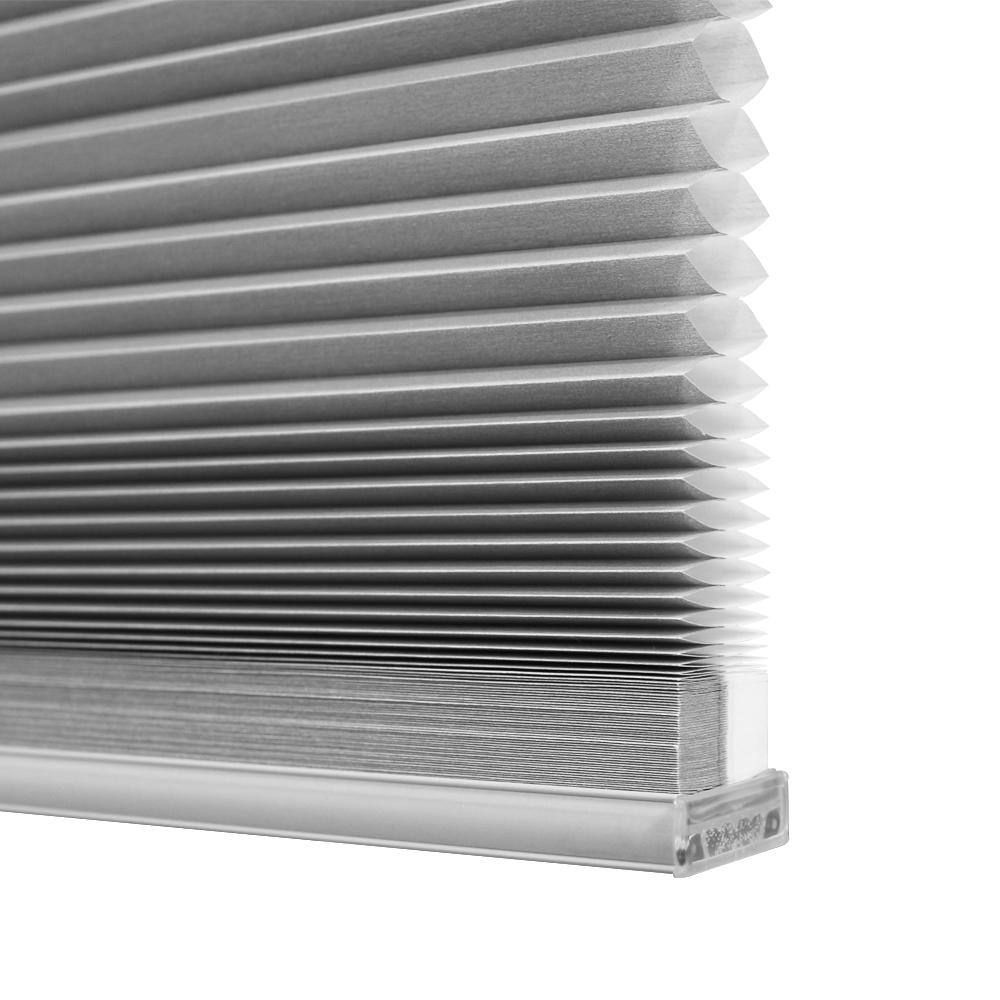 Gray Cordless Cellular Light Filtering Fabric Indoor Shades, 39" x 72"