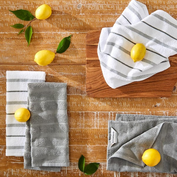 Albany Gray Kitchen Towel Set (Set of 4)