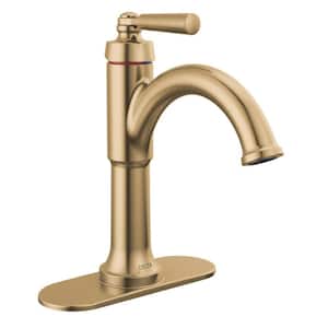 Saylor Single Handle Single Hole Bathroom Faucet in Champagne Bronze