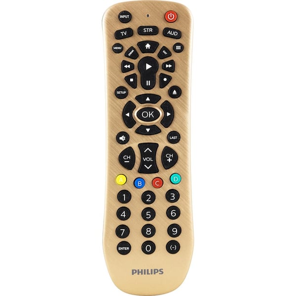 Philips 3-Device Universal Remote Control, Brushed Gold
