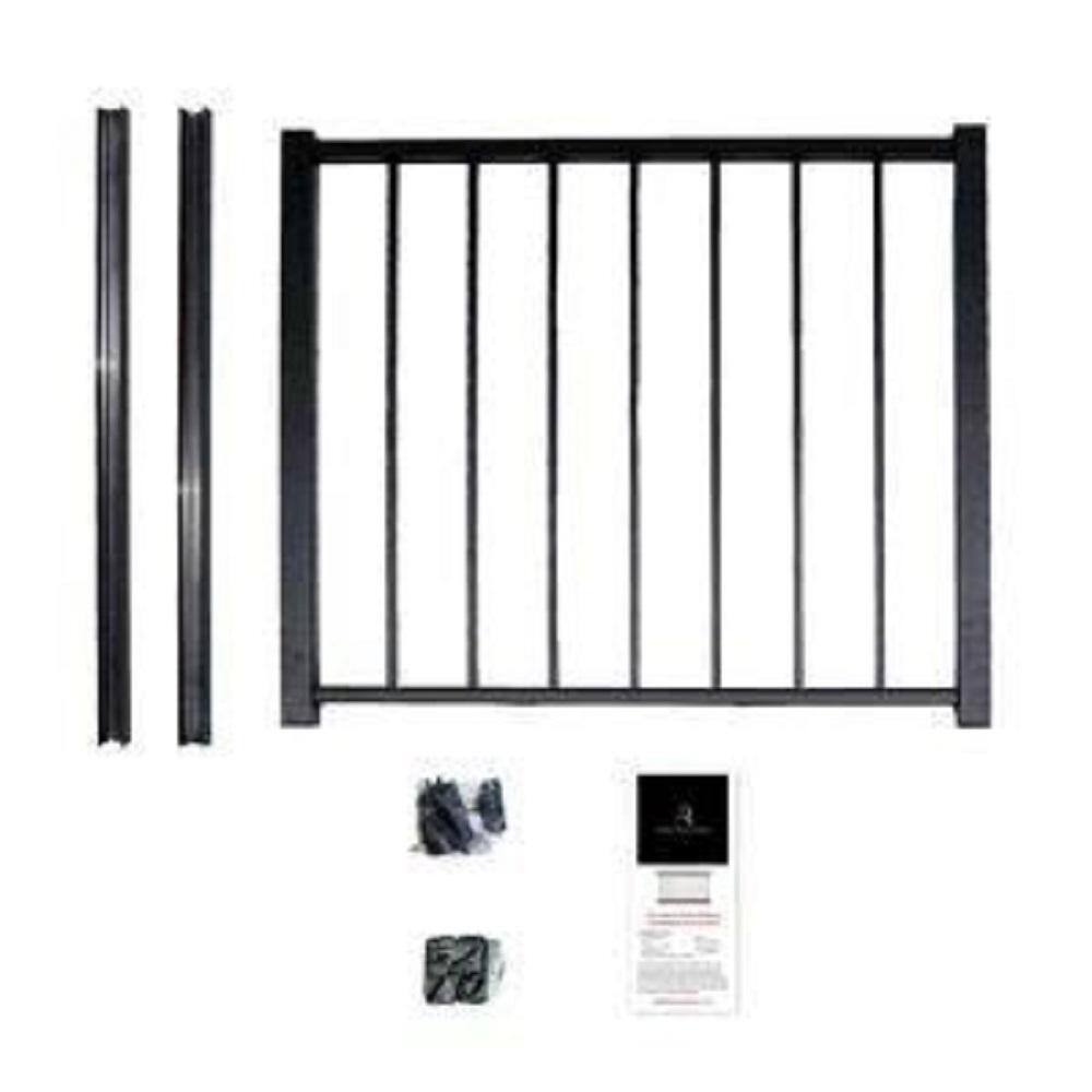 RDI 36 in. Satin Black Gate Kit 73020654 - The Home Depot