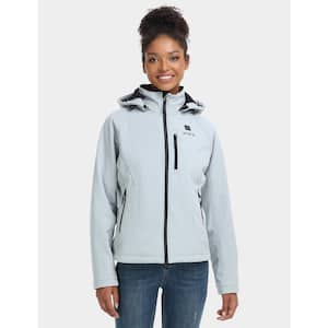 Women's Large Grey 7.38-Volt Lithium-Ion Heated Jacket with One 4.8Ah Battery and Charger