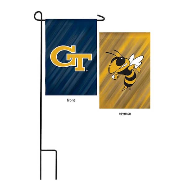 1 ft. x 1-1/2 ft. Georgia Tech 2-Sided Garden Flag with 3-2/3 ft. Metal Flagpole