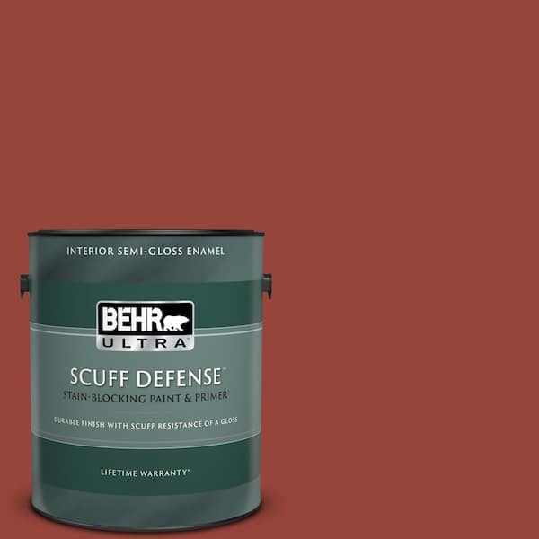 BEHR ULTRA 1 gal. #PPU2-17 Morocco Red Extra Durable Semi-Gloss Enamel Interior Paint & Primer