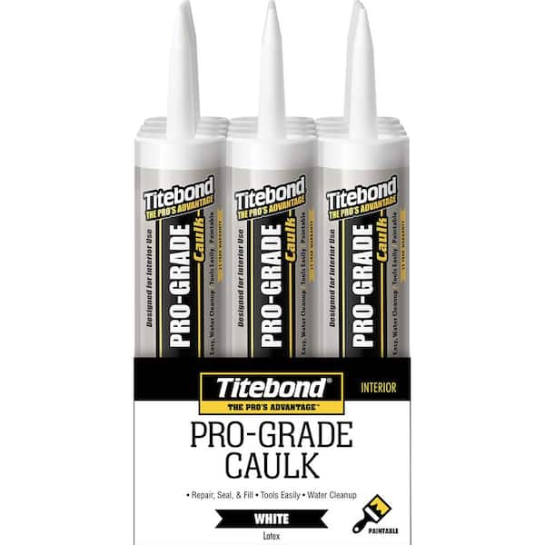 Titebond 10.1 oz. White Pro-Grade Caulk (12-Pack)