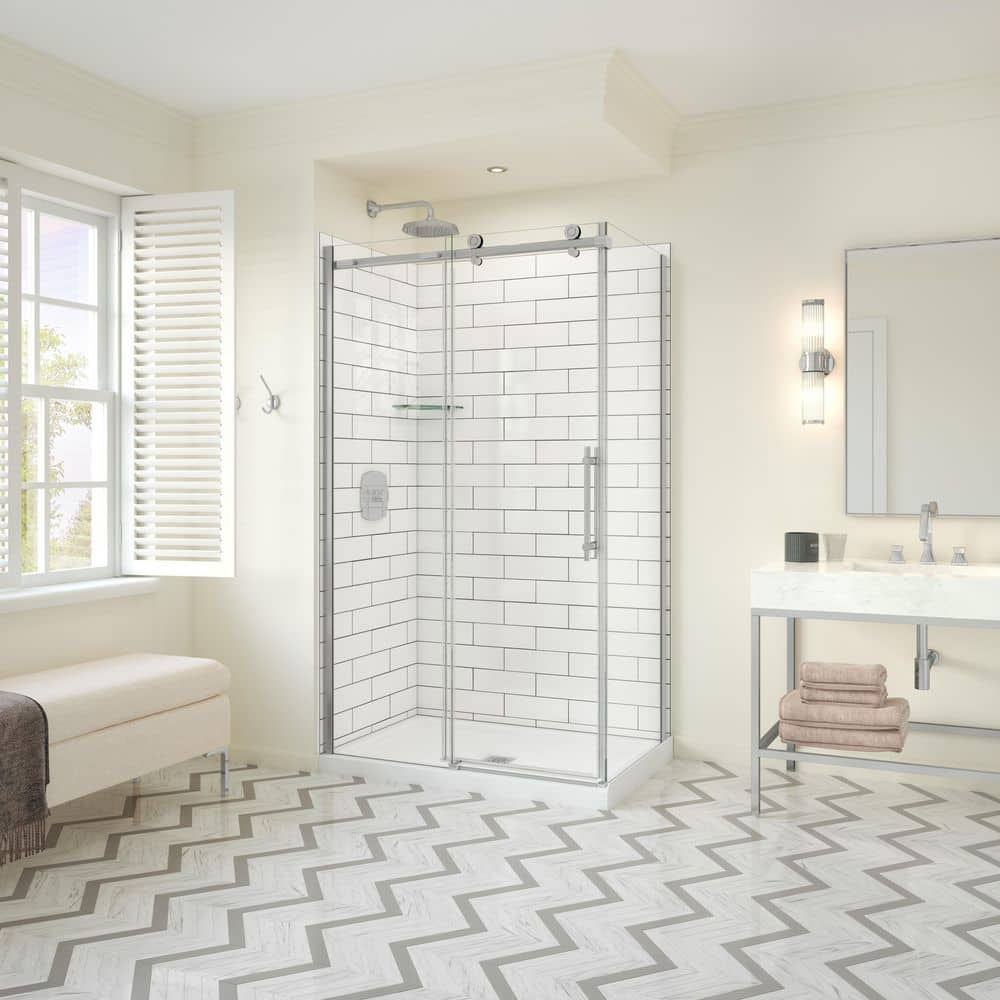 Interesting Corner Shower Walls Photos