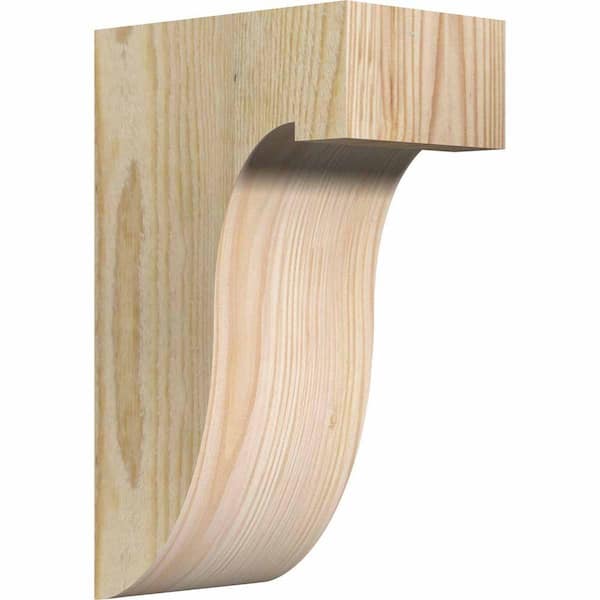 Ekena Millwork 4 in. x 6 in. x 10 in. Douglas Fir Del Monte Rough Sawn Corbel