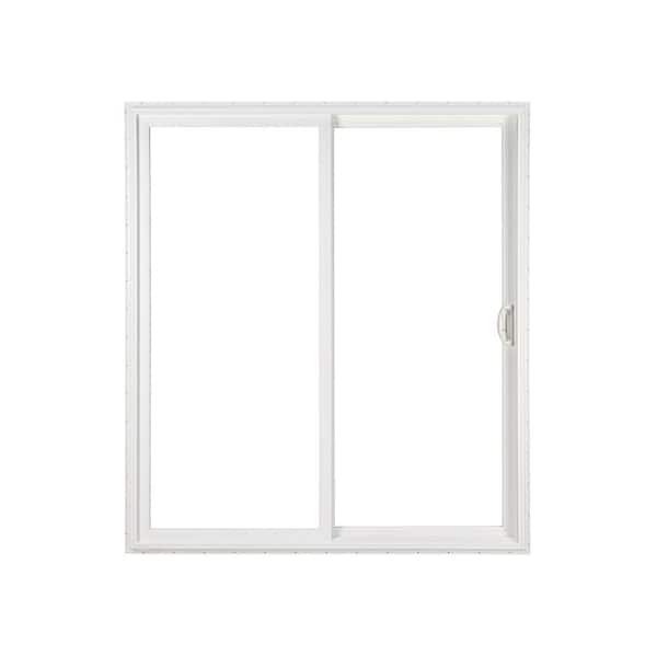 Premium WX 72 in. x 80 in. Left-Hand White Vinyl Sliding Patio Door, ProSolar Shade LowE Argon Glass