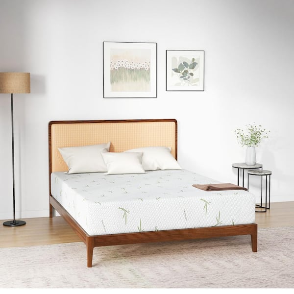 10 in. Medium Firm Memory Foam Tight Top Full Bed Mattress in a Box Mattresses Made in USA with Bamboo Cover