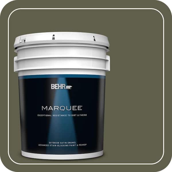 BEHR MARQUEE 5 gal. #MQ6-58 Fig Tree Satin Enamel Exterior Paint & Primer