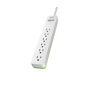 White SurgeArrest 6 ft. Surge Protector with 6 outlets