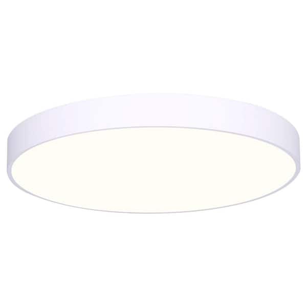 CANARM Low Profile Edgeless 5 in. White Integrated LED Flush Mount