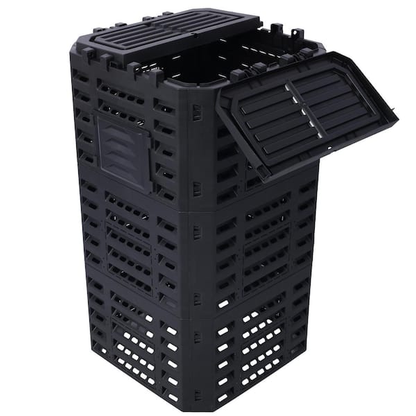 Tatayosi Garden Composter Bin Made from Recycled Plastic, 132 Gal. Large Compost Bin