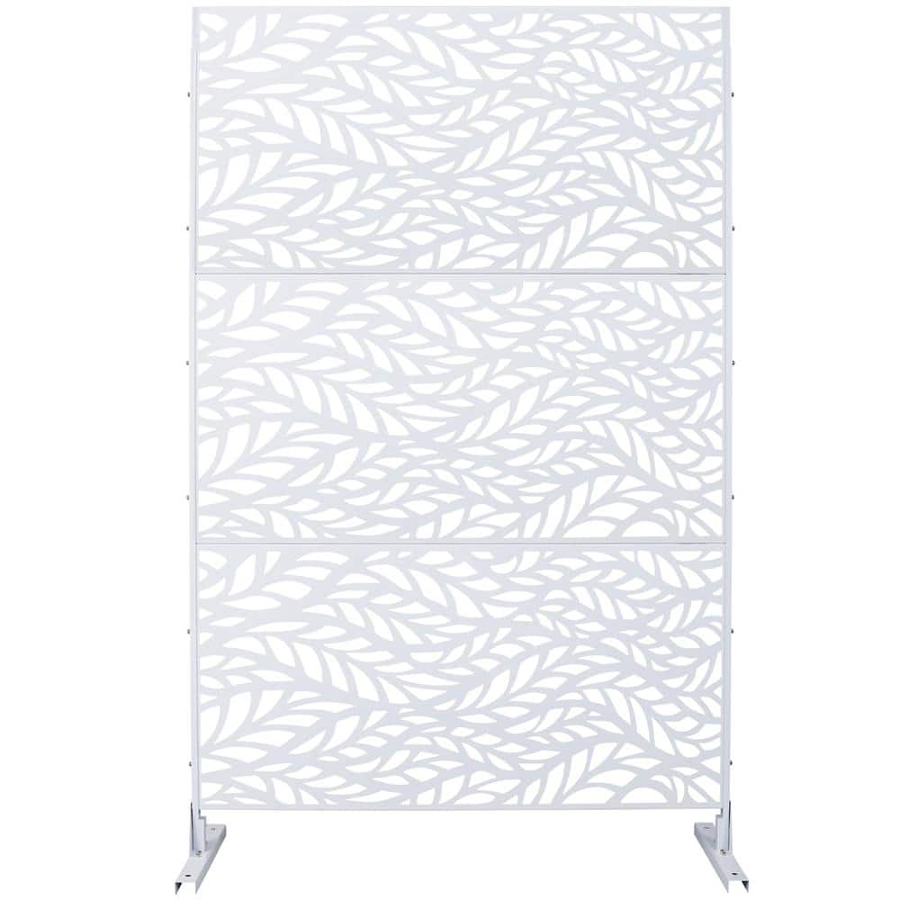 6.3 ft. x 4 ft. White Outdoor Steel Decorative Privacy Screen, Indoor Metal Privacy Fence Panel price history on PriceWatchPro