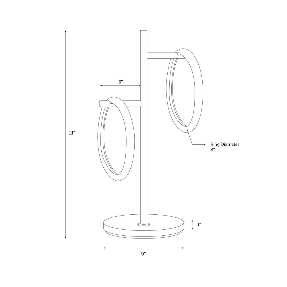 21" Gold LED Touch Table Lamp with 3-Way Switch