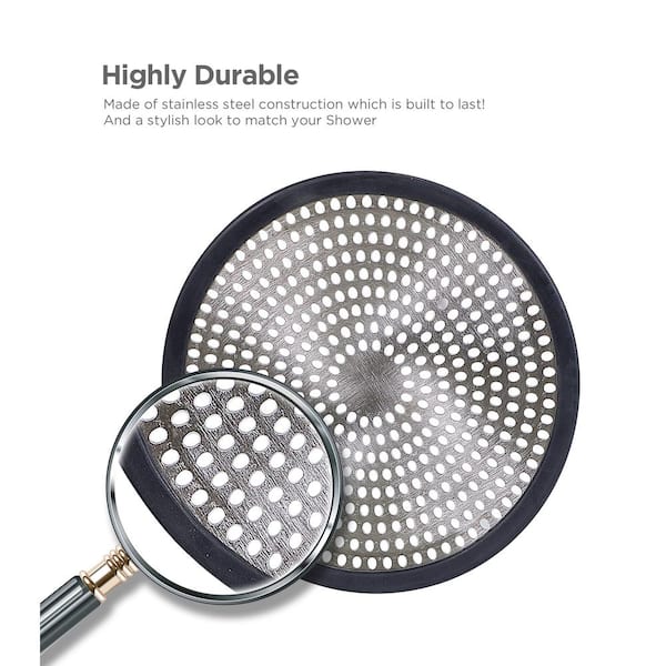 The Plumber's Choice 4-3/4 in. Stainless Steel and Silicone Shower Stall  Drain Protector Bathtub Hair Catcher in Brushed Nickle 1PPSS - The Home  Depot