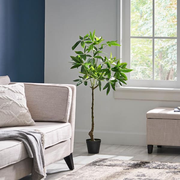 Unbranded Modern 5 .91 ft. Green Outstanding Artificial Money Trees, for Home Decor Living Room and Dining Room