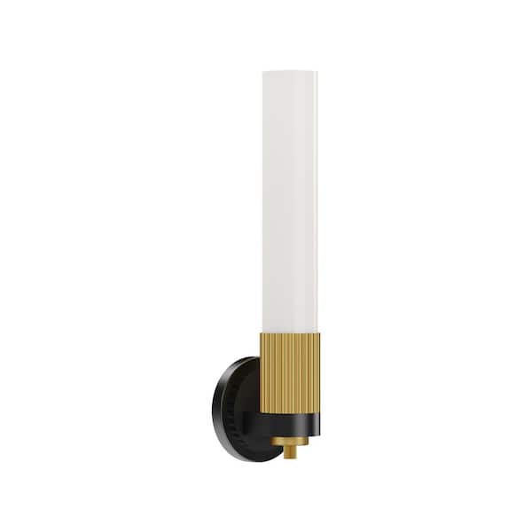 ALORA MOOD Rue 5-in 1 Light 60-Watt Matte Black/Brushed Gold Vanity Light