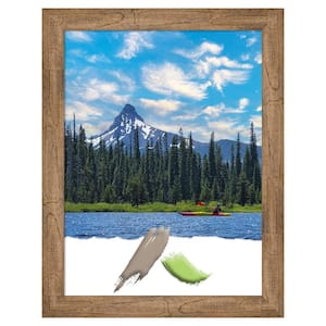 Owl Brown Narrow Wood Picture Frame Opening Size 18 x 24 in.