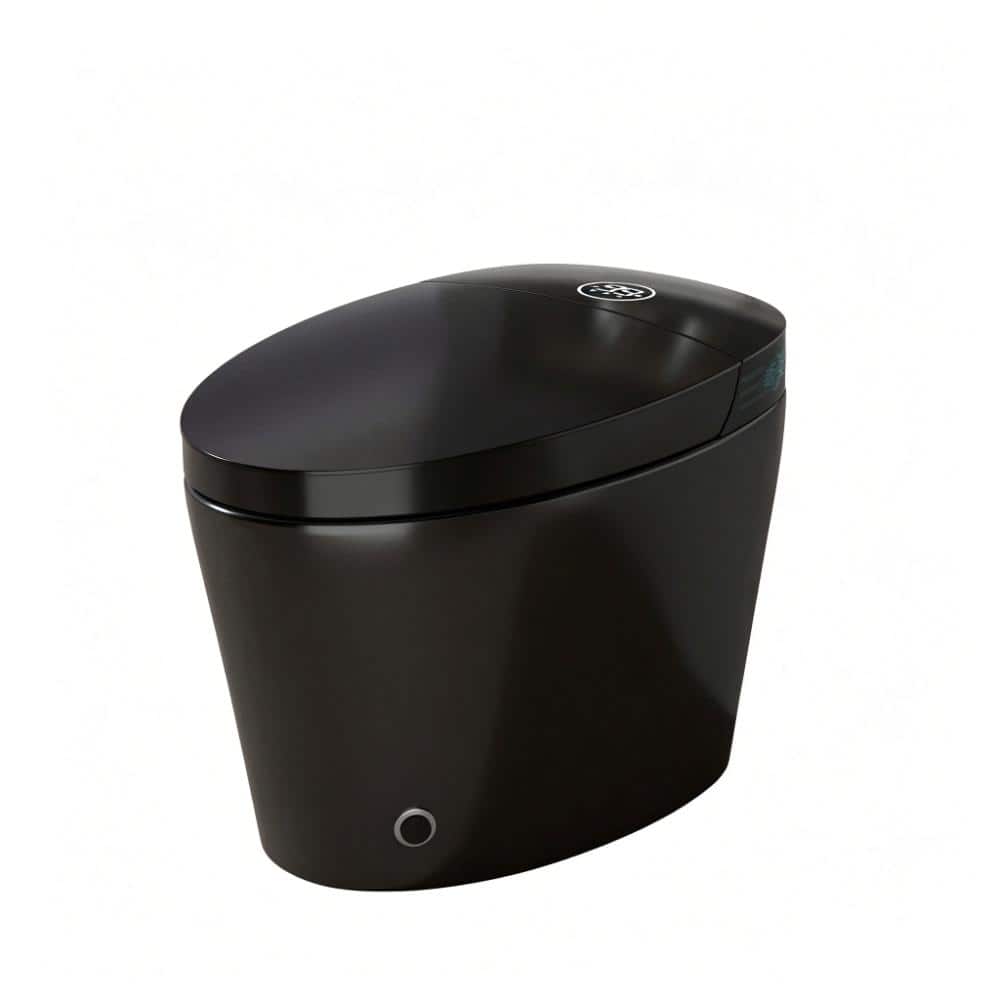 1-piece 1.28 GPF Single Flush ADA Smart Toilet in Black, Heated Seat, Foot Kick,Warm Water & Dryer, Night Light price history on PriceWatchPro