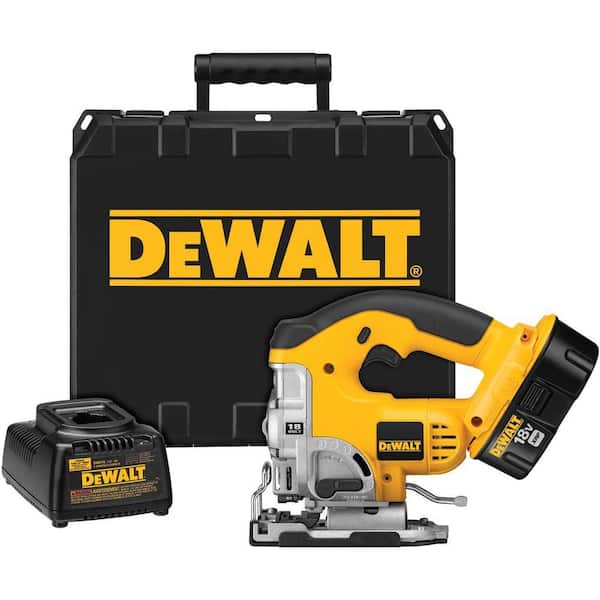 DEWALT 18-Volt NiCd Cordless Orbital Jig Saw Kit with Battery 2.4Ah, Charger and Case