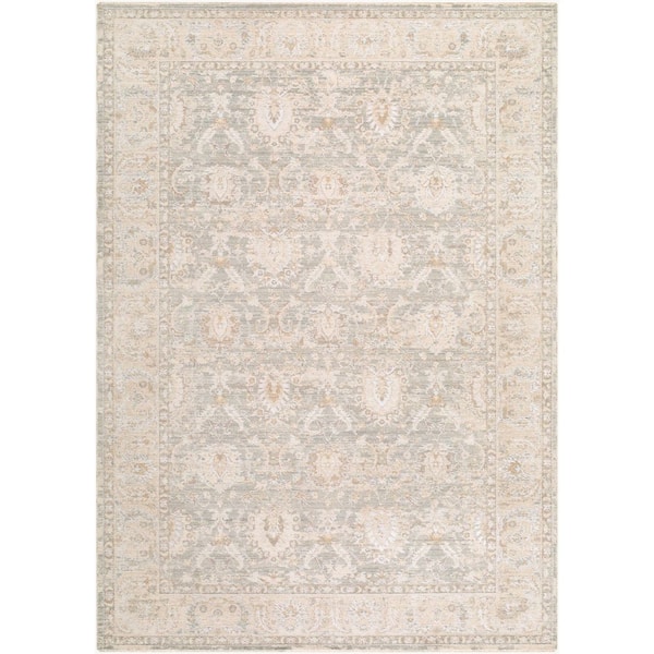 ELLE Decor The Vintage Edit 6 ft. x 9 ft. Seafoam Medallion Machine Washable Area Rug