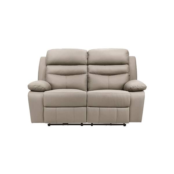 LaCherie Lazzara Edelia 64 in. W Latte Leather 2-Seater Power Double