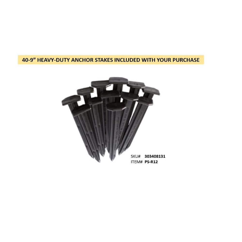 Black Vinyl 48 ft. Diamond Lok Paver Edging with Heavy Duty Anchor Stakes