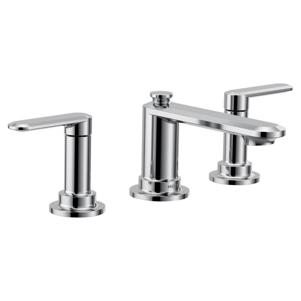 MOEN Greenfield 8 in. Widespread Double Handle Bathroom Faucet in ...