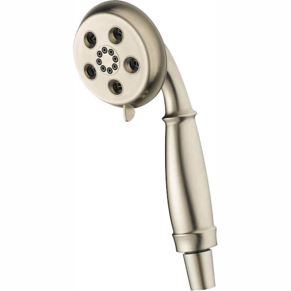 Delta 3-Spray Patterns 1.75 GPM 3.31 in. Wall Mount Handheld Shower Head with H2Okinetic in Stainless