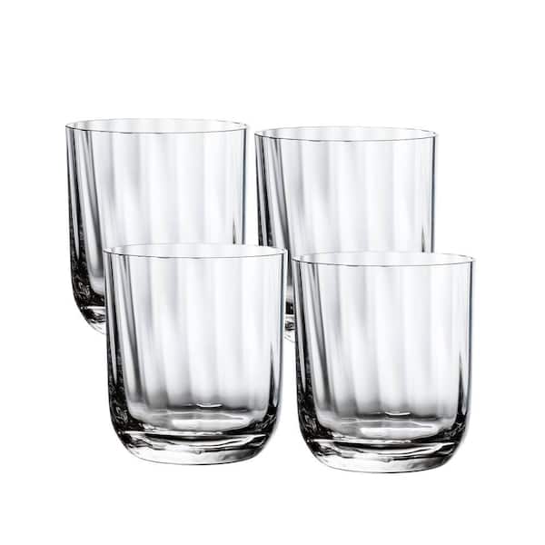 6.75 oz. Rose Garden Clear Glass Tumbler Set (Set of 4)