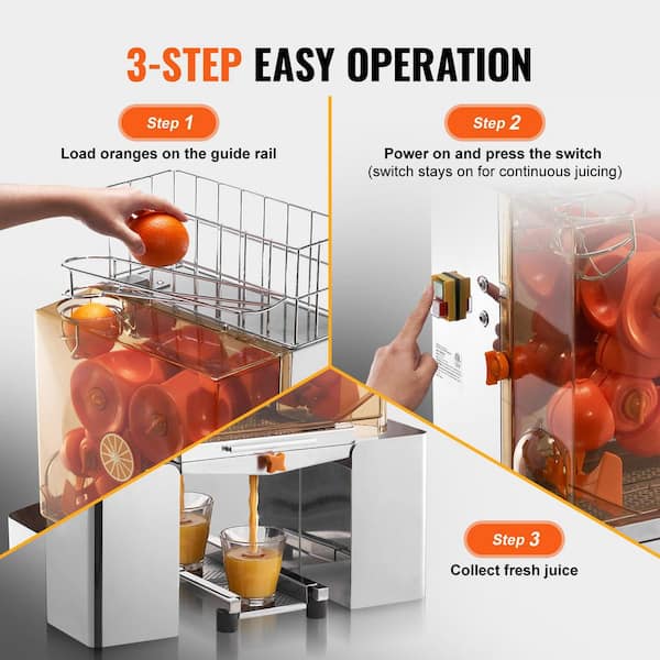 SKYSHALO Commercial Orange Juicer Machine 120-Watt Automatic