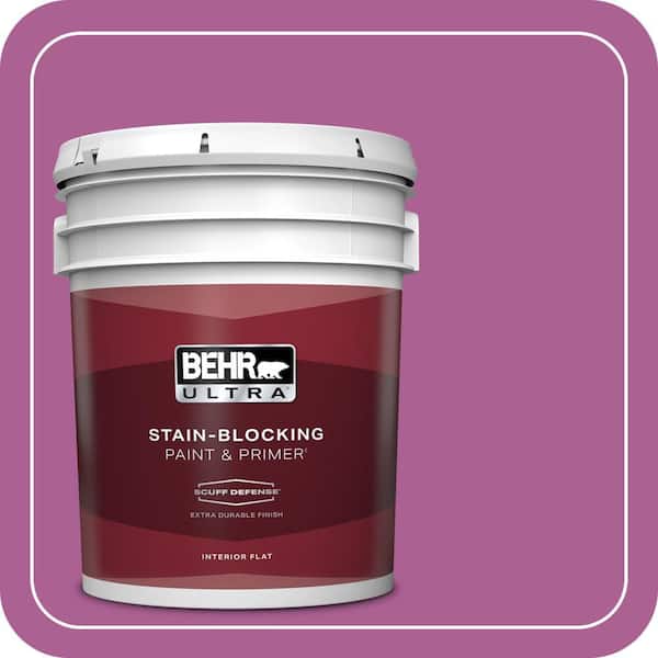 BEHR ULTRA 5 gal. #680B-6 Exotic Bloom Extra Durable Flat Interior Paint & Primer