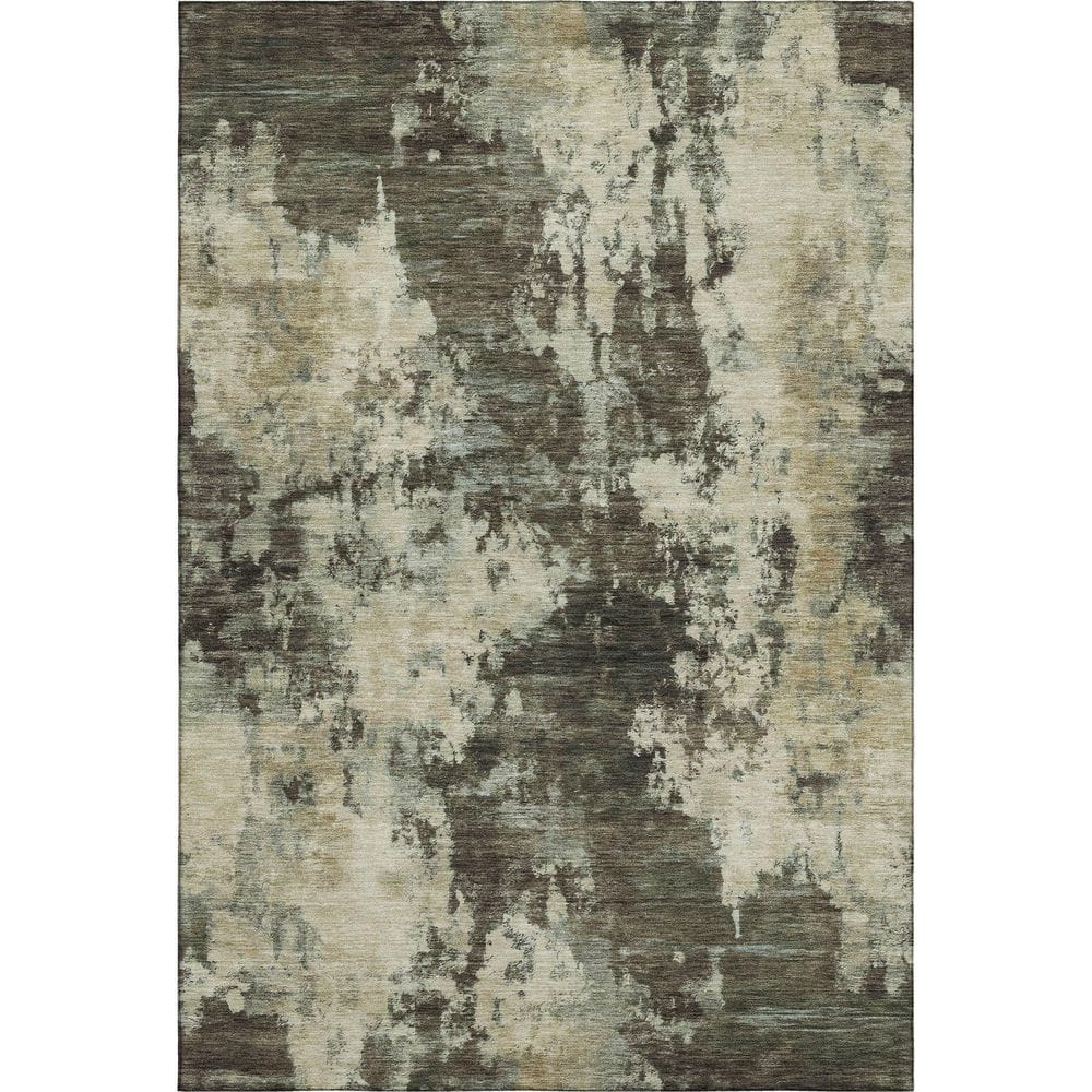 Mayfield Premium Machine Washable Abstract AMF2066 Brown 3 ft. x 4 ft. Area Rug price history on PriceWatchPro