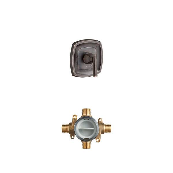Edgemere Legacy Bronze Valve Trim Kit and Flash Shower Rough-In Valve Combo