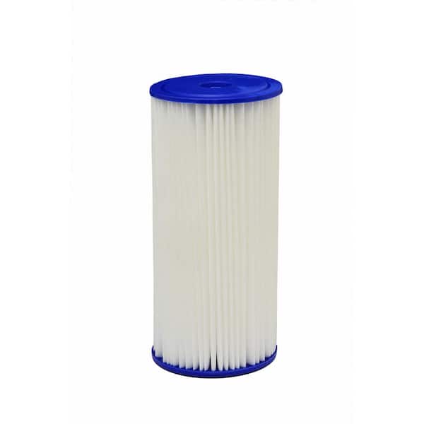 EcoPure Universal Fit Pleated Large Capacity Whole House Water Filter - Fits Most Major Brand Systems
