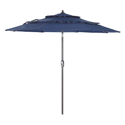Patio Umbrella 3-Tiers Outdoor Umbrella Cover with Push Button Tilt