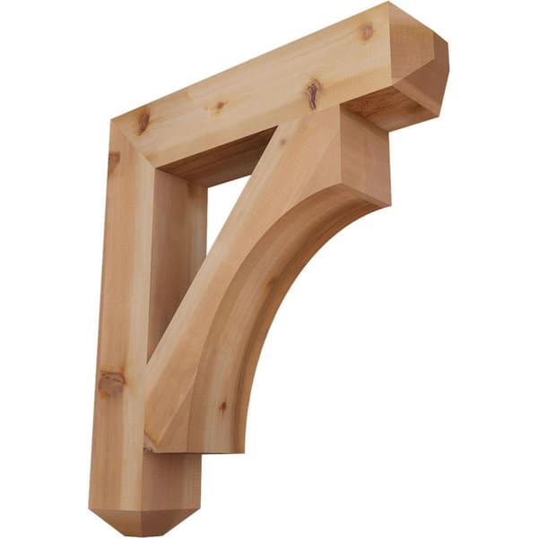 Ekena Millwork 5.5 in. x 34 in. x 30 in. Western Red Cedar Westlake Craftsman Smooth Bracket
