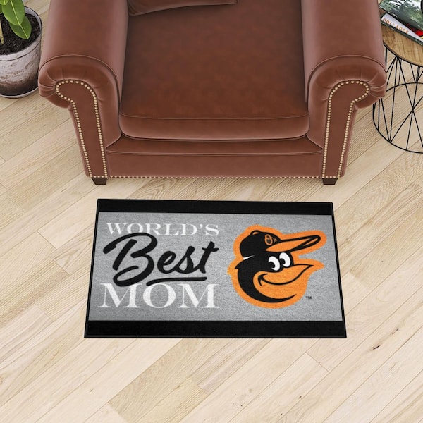 Baltimore Orioles World's Best Mom Gray Starter Mat 2 ft. x 3 ft. Area Rug