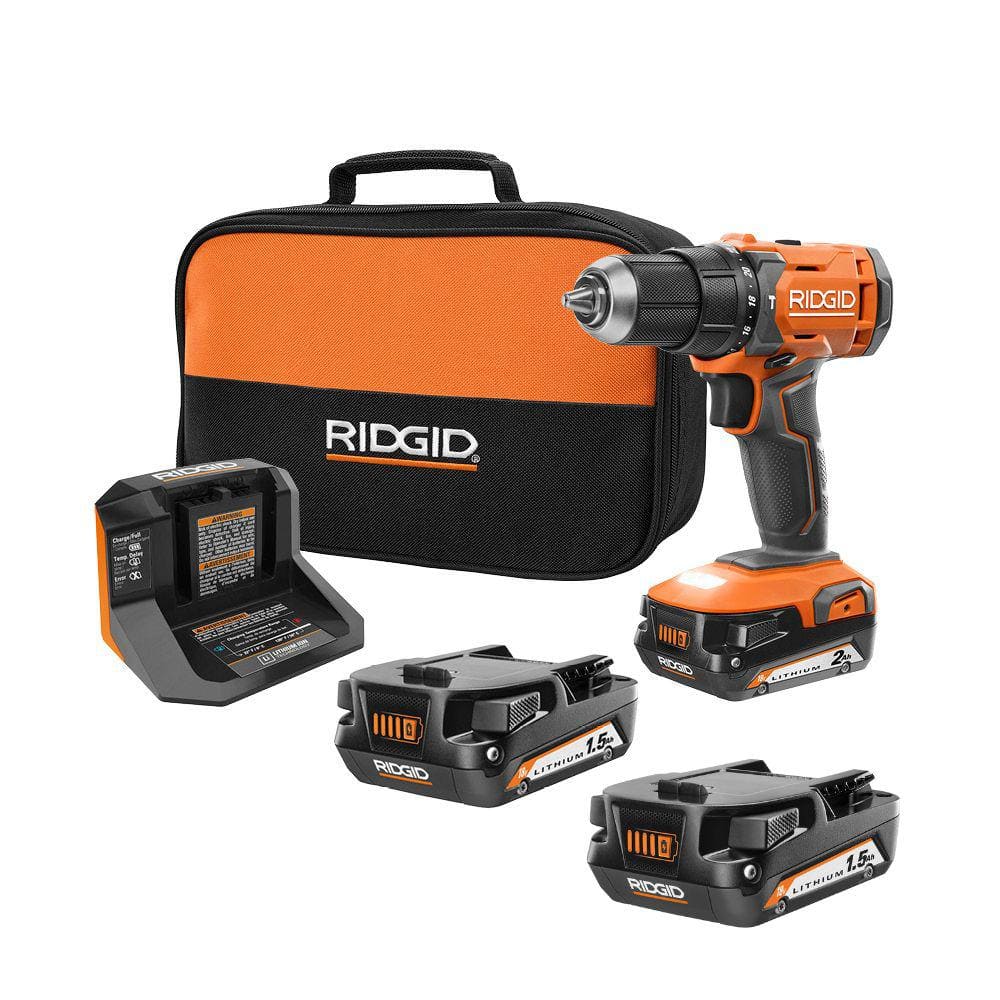 RIDGID 18V Cordless 1/2 in. Drill/Driver Kit with 2.0 Ah Battery