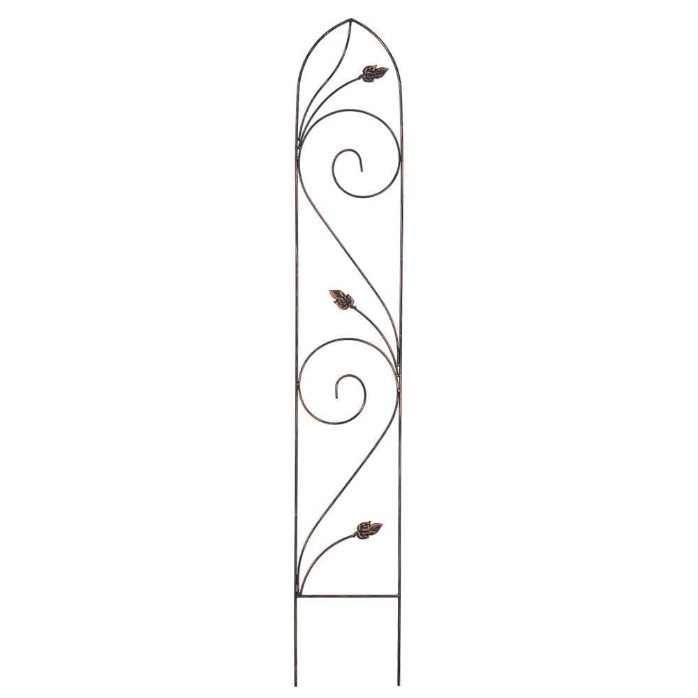 Autumn Leaf 60 in. x 10 in. Metal Trellis